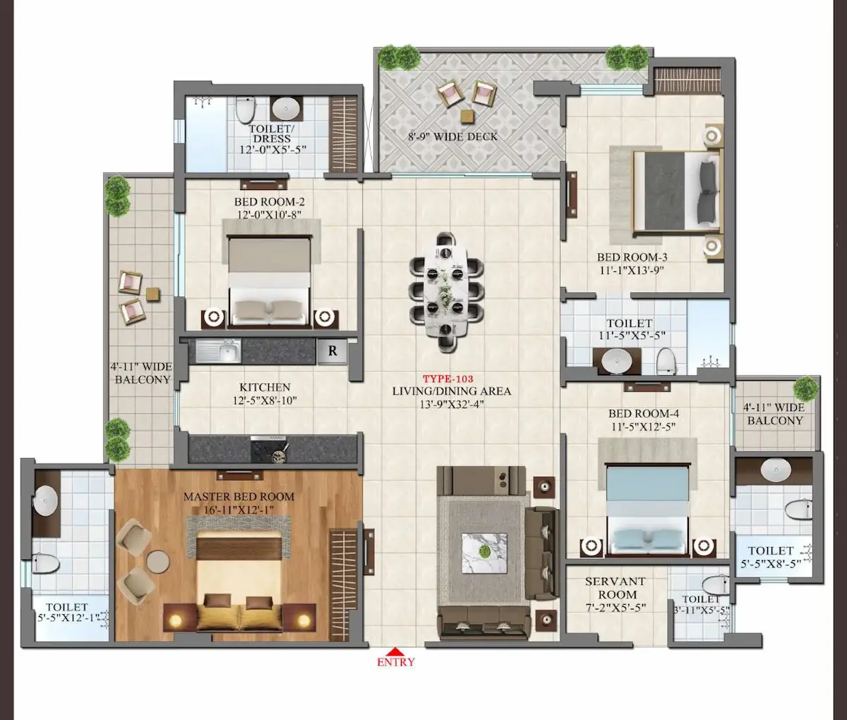 4BHK / TYPE-B / UNIT NO-03